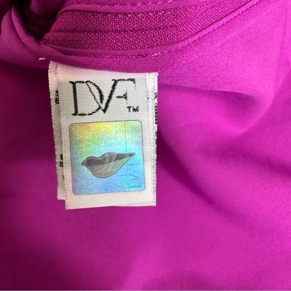 Diane von Furstenberg Dress Sz 6 Caralyn Cutout A-Line Magenta - Picture 15 of 16